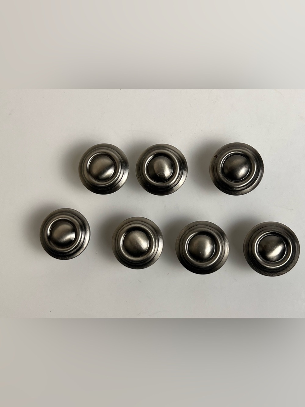 Lot of 7 Antique Pewter Effect Kitchen Cupboard Door Handle Knob